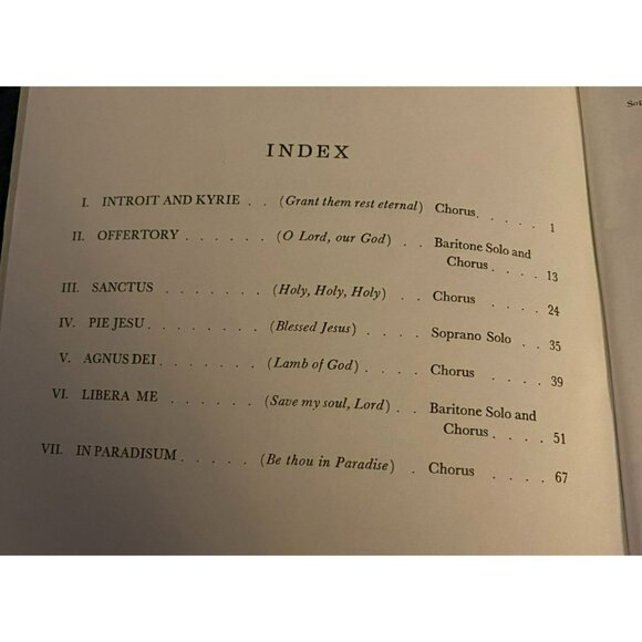 Gabriel Fauré Requiem Sheet Music For Four-Part Chorus Mixed Voices Piano reduc - Picture 4 of 9
